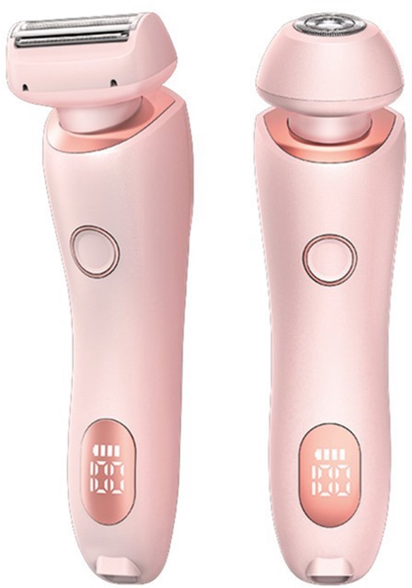 Elektrisch scheerapparaat voor dames, 2-in-1 nat- en droog elektrisch waterdicht scheerapparaat