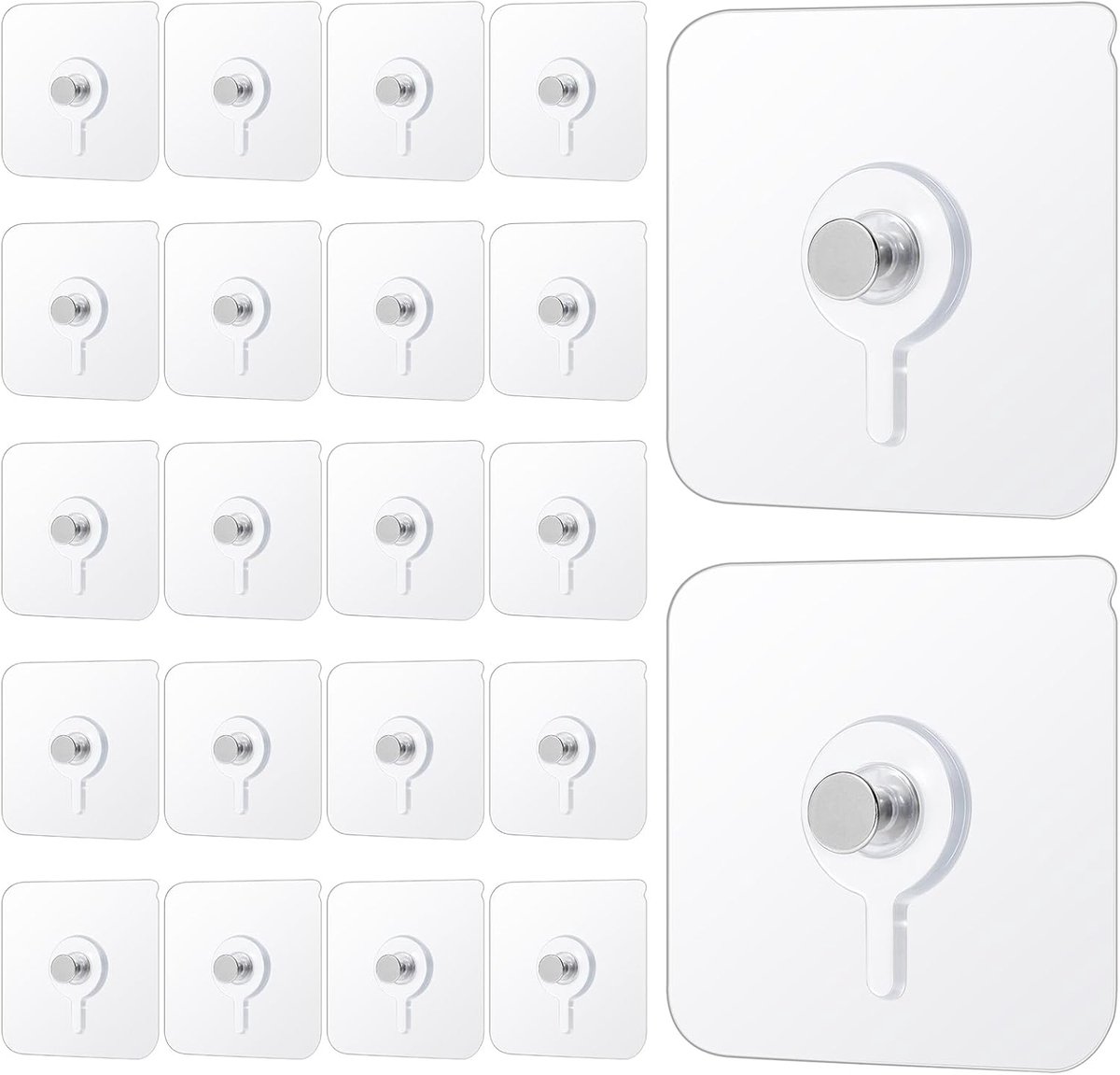 24 Stuks spijkervrije fotohangers - spijkervrije wandhangers - zelfklevende haken - kleverige schroefwandhaak - voor het ophangen van foto's, keuken, badkamer, kantoor, fotolijst