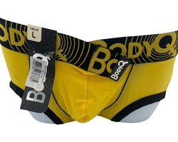 BodyQ Sexy Heren Boxershort – Geel/Zwart – Erotische Herenlingerie – Maat M