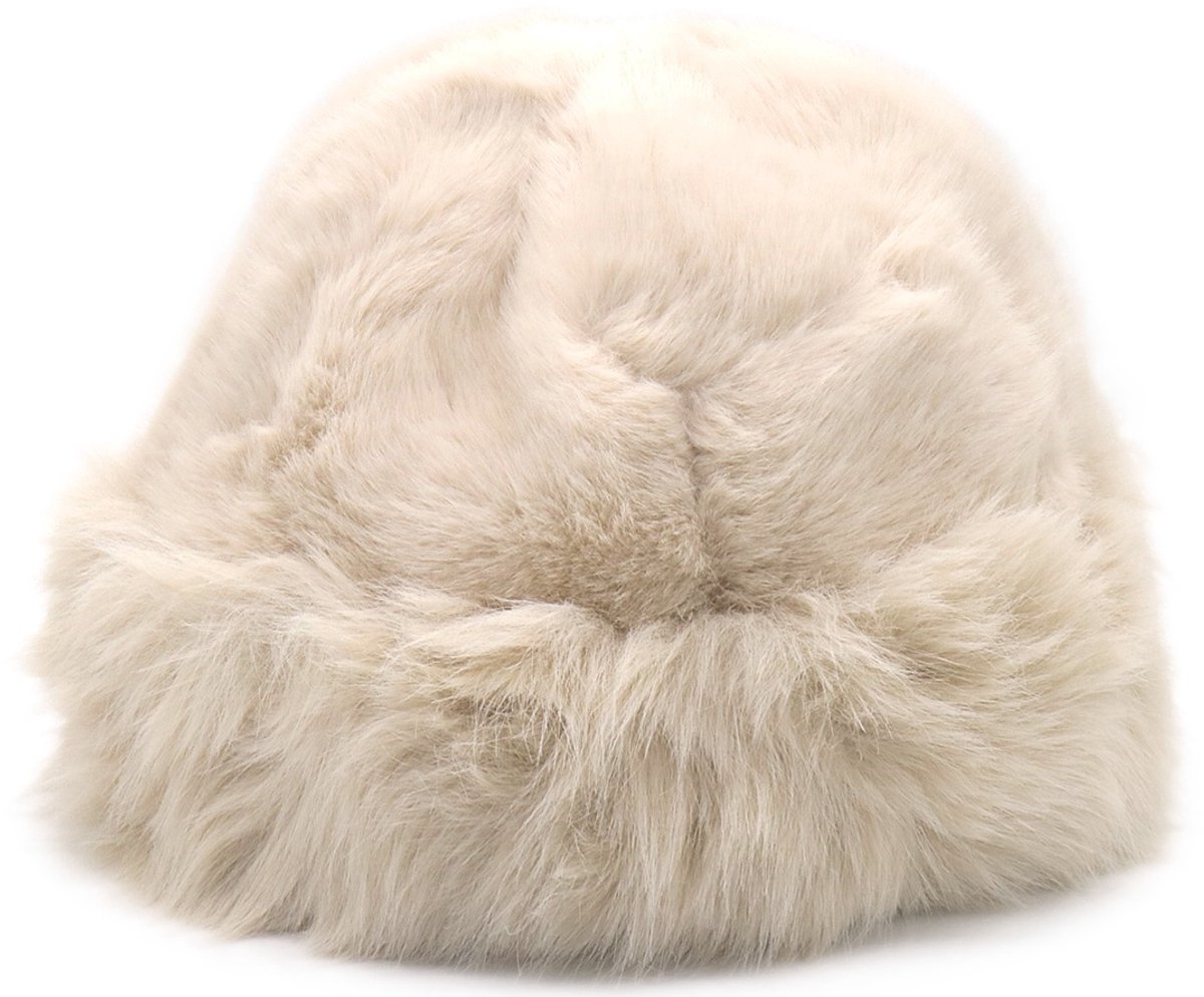 Fluffy bontmuts - imitatiebont - beige - dames