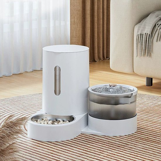 CHIWIN Automatische Voerbak met 1.8L Drinkfontein - - CHIWIN - €39,99