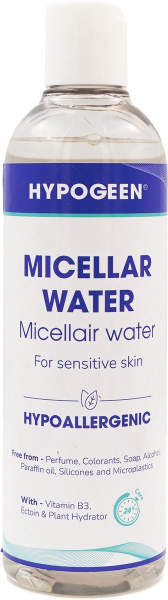 Hypogeen Micellair Water 300 ml – Mild, Parfumvrij Reinigingswater & Make-up Remover voor Gevoelige Huid
