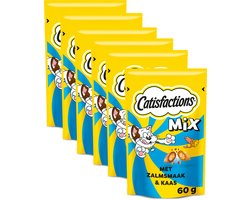 Catisfactions Kattensnoepjes - Mix Snacks Zalm en Kaas - 6x60g