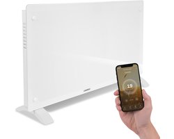 VONROC Luxe elektrische kachel - Convectorkachel met glazen paneel – 1250W/2500W- Verwarmt ruimtes…