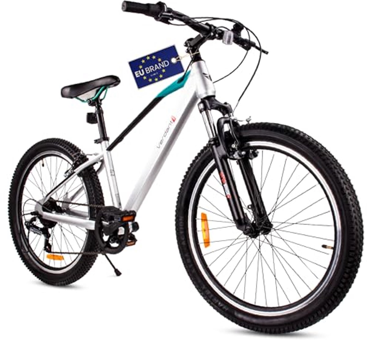 Fiets voor kinderen 24 inch met 7 versnellingen en schokabsorber voor jongens 8-12 jaar
