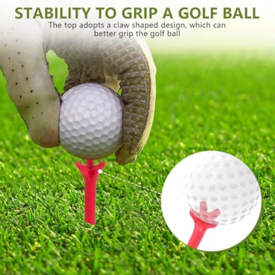 12 stuks - Plastic golftees - Plastic Tees - 83 mm tee - kunststof tee - Afslaan ballen - Plastic golftees - Golftees — afbeelding 5