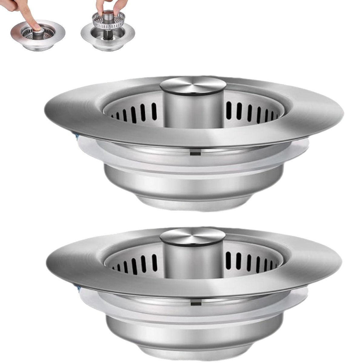 Ibenzoa® Functionele afvoerzeef set voor keuken en wastafel met geurfilter