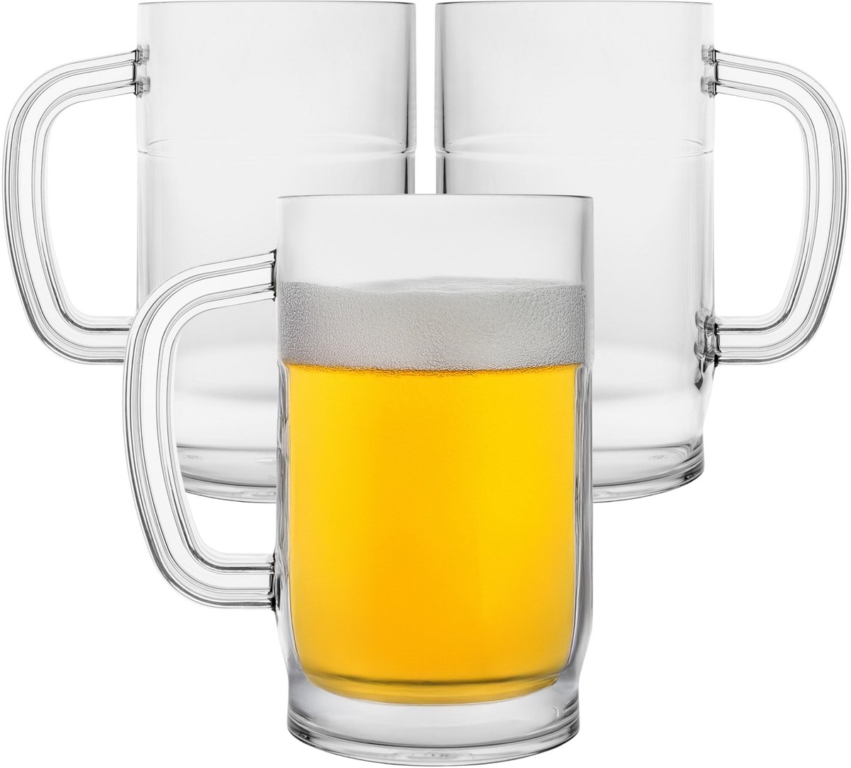MPDrink Bierpul - 4x - SAN kunststof - 50 cl - onbreekbaar - herbruikbaar - bierglazen Oktoberfest