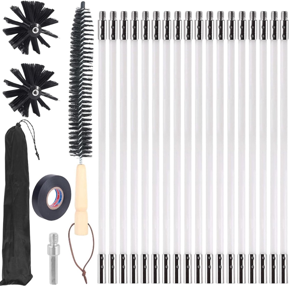 DailySupplies® Schoorsteenveegset - Schoorsteenveger - Schoorsteenborstel