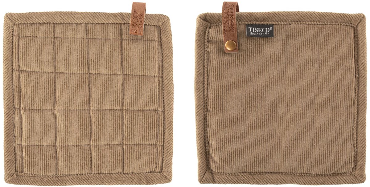 Tiseco Velmar Pannenlap - 2 Stuks - 20 x 20cm - Taupe