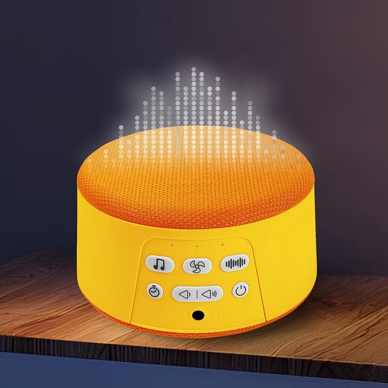 White Noise Machine - Slaapgeluidsmachine voor volwassenen - Draagbaar elektronisch apparaat met automatische uitschakeltimer, oplaadbaar, voor meditatie voor volwassenen en baby's van GLOXME. — afbeelding 3