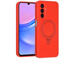 Telefoonhoesje geschikt voor Samsung Galaxy A17 / A26 - Magnetische Backcover met Ringstand - Geschikt voor MagSafe-accessoires - FuturiQ - Classic Red