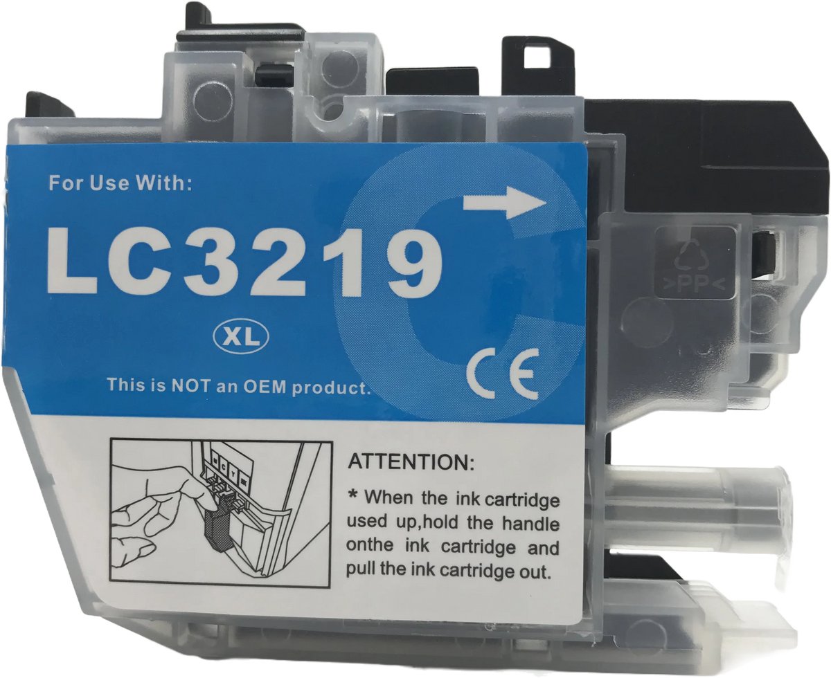 Inktcartridge Geschikt voor Brother LC3219XL | 1x Cyaan Geschikt voor Brother MFC-J5330 DW - J5730DW - J5930DW - J6530DW - J6535DW - J6930DW - J6935DW (LC-3217/LC3217/LC-3219/LC3219)