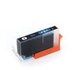 Cyan inktcartridge, model 364 XL, met het woord 'PUSH' erop.