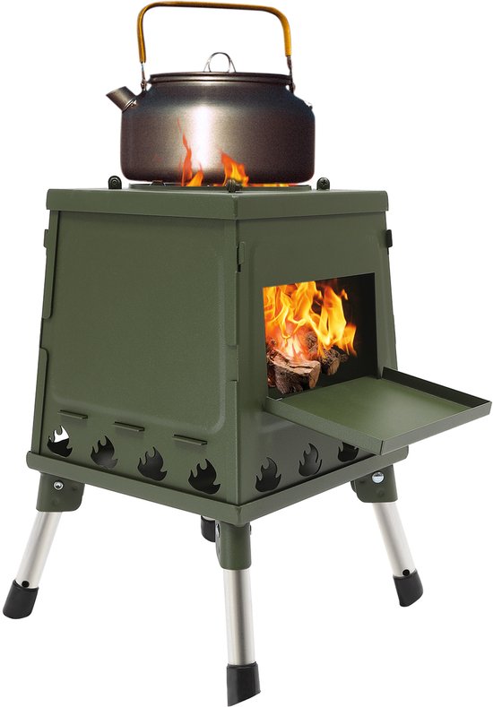 Outdoor Camping Driedelige Pannenset, Camping Barbecue Draagbare Servieset Combinatie voor Wandelen Bergbeklimmen Keukengerei
