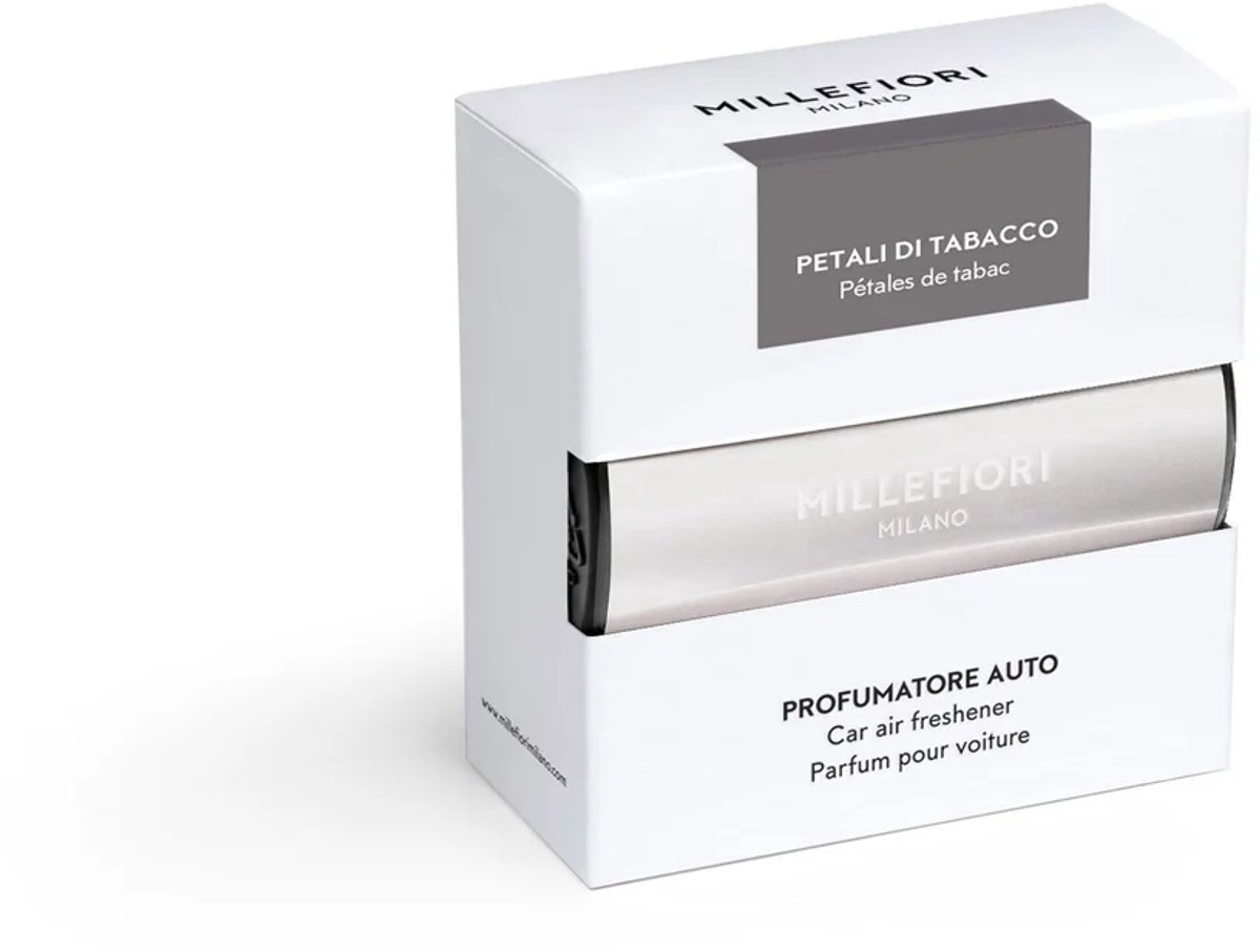 Millefiori Milano - Autoparfum Icon - Classic - Petali di Tabacco - Zilver