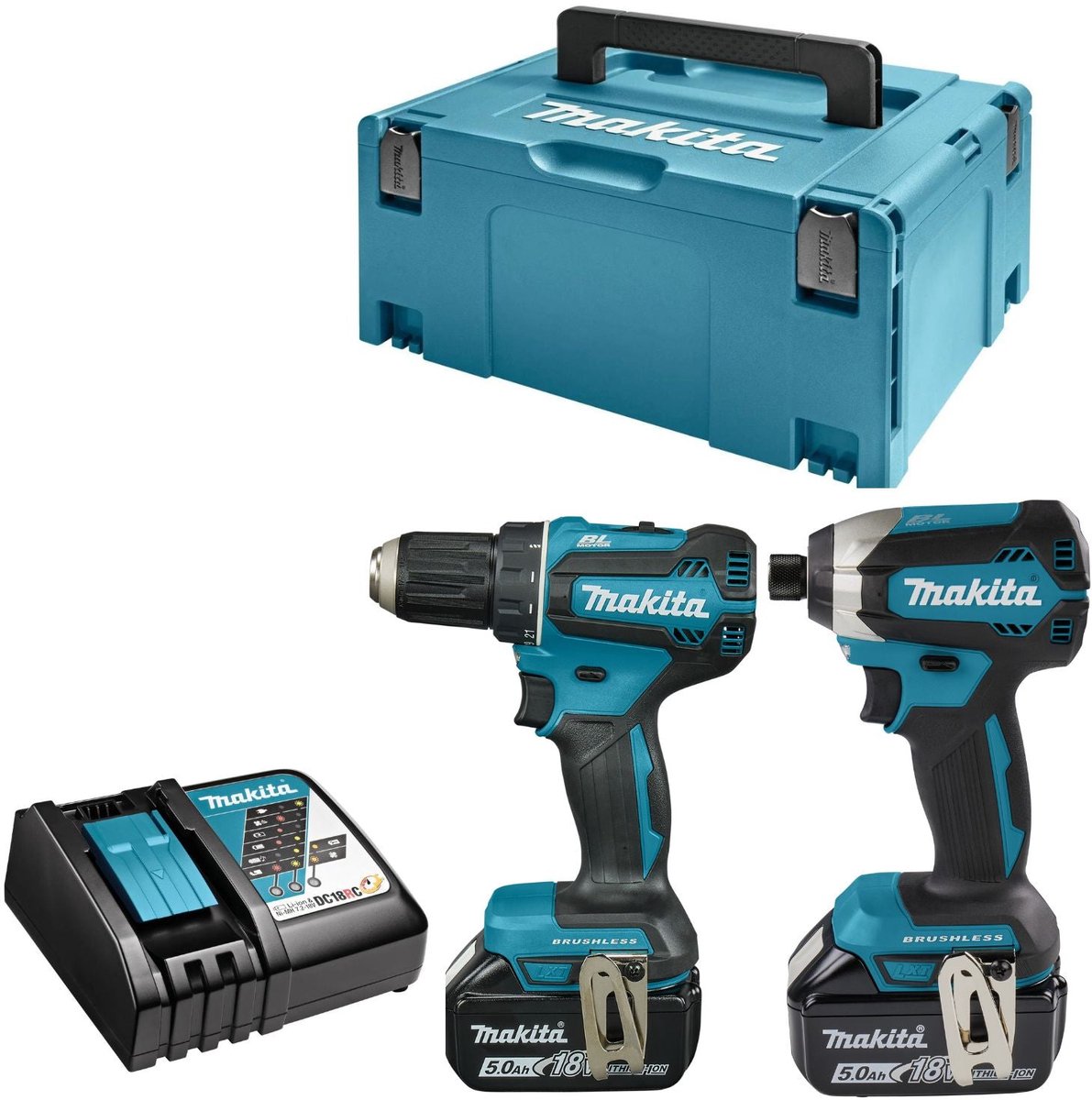 Makita DLX2289TJ Combiset - Boormachine + Slagschroefdraaier 18V thumbnail 6