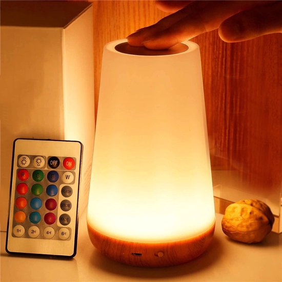 13 Kleur Veranderende Nachtlampje Rgb Afstandsbediening Touch Dimbare Lamp Draagbare Tafel Nachtkastje Lampen Usb Oplaadbare Night Lamp