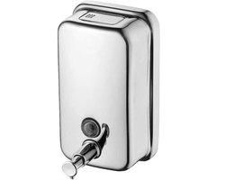 Zeepdispenser, handmatige wandzeepdispenser van roestvrij staal, commerciƫle zeepdispenser voor badkamer, keuken, marktplaats, hotel en restaurant (500 ml)