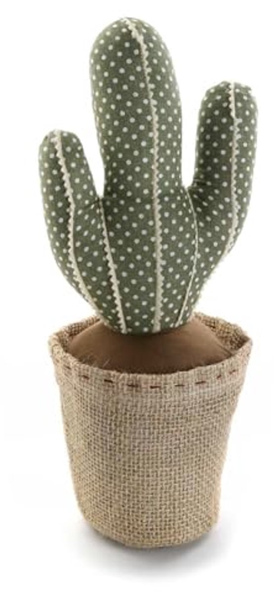 Cactus Deurstopper van Hout - 34 cm Hoog, Groene Decoratie voor de Hal