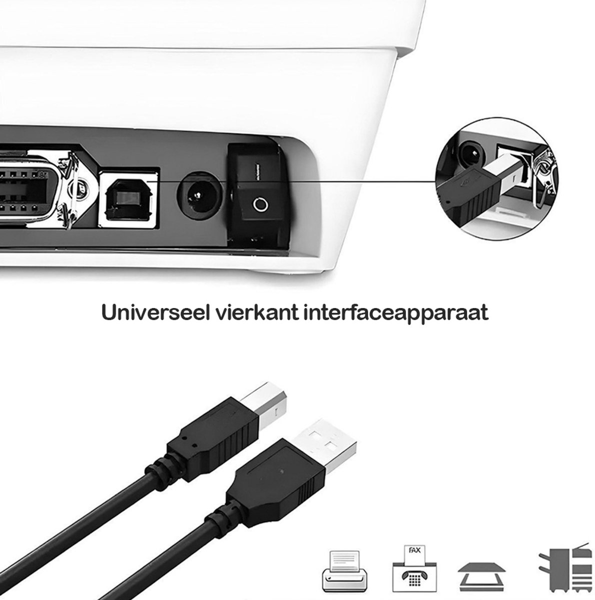 Printerkabel-Printer kabel usb-USB 2.0-Kabel voor Printer-3 meter(Meest nauwkeurige lengte: 2,68 meter) — afbeelding 2