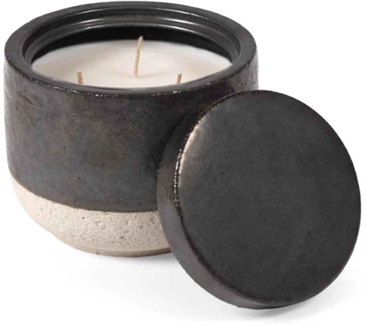 Serax Piet Boon Burning Wood geurkaars D12cm H9cm titanium Zwart
