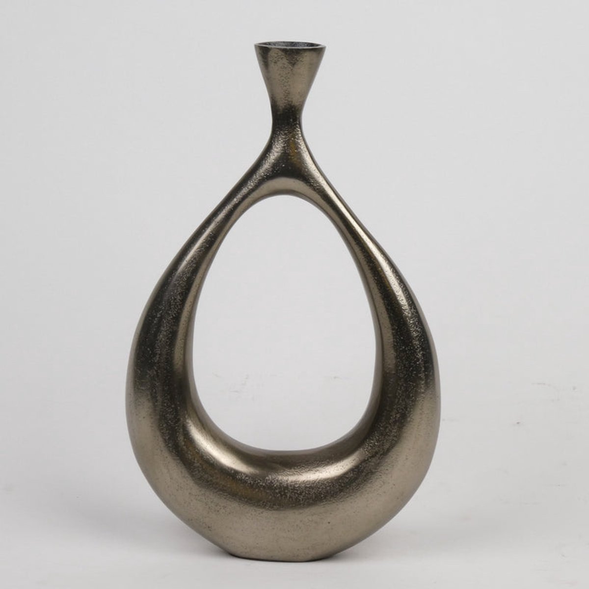 Aluminium fles ''Drop'' Antiek Nikkel 22x4x37cm