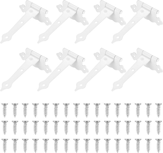 Amig - Scharnier-Set für Schwingtür, ideal für Türen, Drehscheiben, klappbar, 360° verstecktes Scharnier | 130,5 x 25 mm und 131 x 25 mm | quadratische Kanten | Edelstahl 18/8