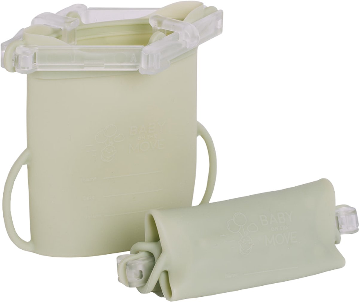 Owego - Yummy Bag - Herbruikbaar bewaarzakje - Moedermelk & voeding - 100% Lekvrij - Geen microplastic, geen BPA - 2pack Aspen