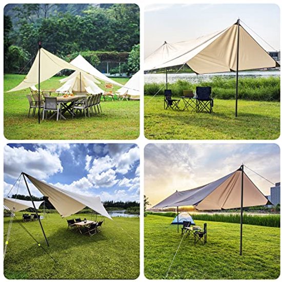 Verstelbare Telescoop Tentstokken 73 cm - 210 cm voor Camping en Luifel - Lichtgewicht Aluminium met 6-Way Verbinding — afbeelding 3