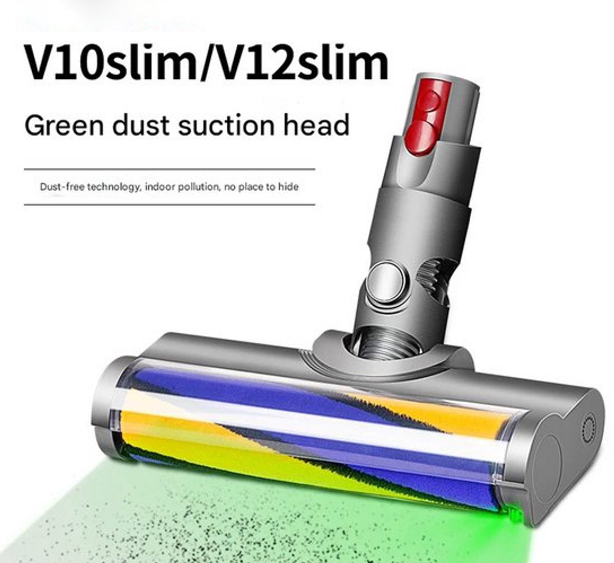 Geschikt voor Dyson V10slim/v12 stofzuiger accessoires soft fluwelen roller zuigkop bodemborstel voor stofzuiger accessoires voor het vervangen, stof zichtbaar soft fluwelen bodemborstel 1 stuk