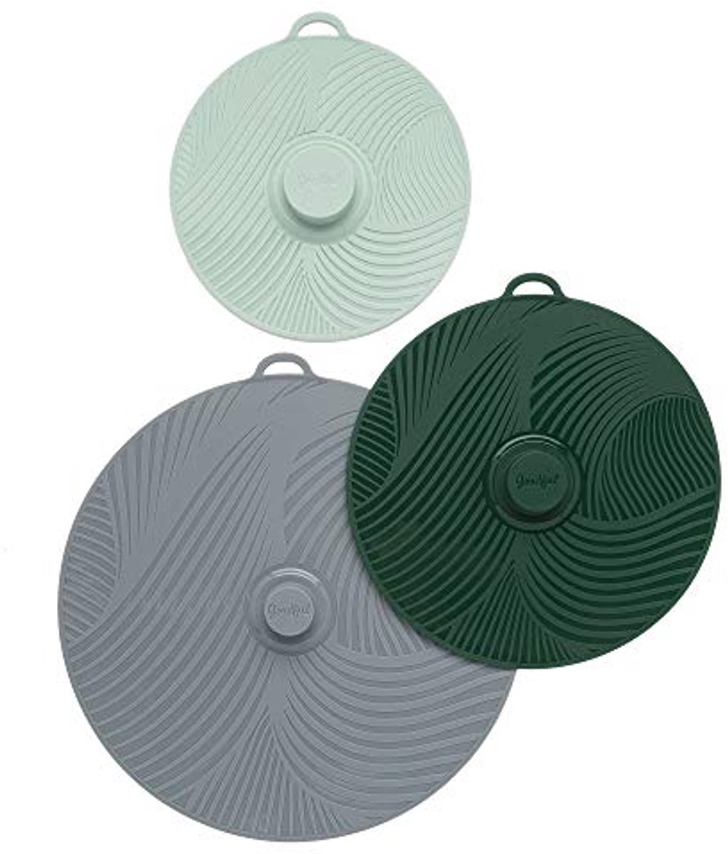 Siliconen Deksel Set - 3 Delige Set voor Diverse Vaten