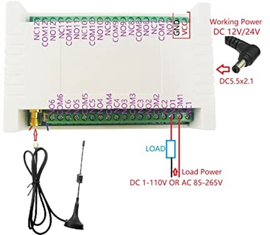 Crane Remote Control, Wireless 12 Keys 433M Remote Control Encoder with ...