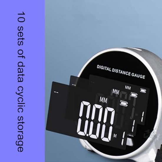 Digital Tape Measure, 0-656.2ft Measuring Range LCD Display Electronic ...