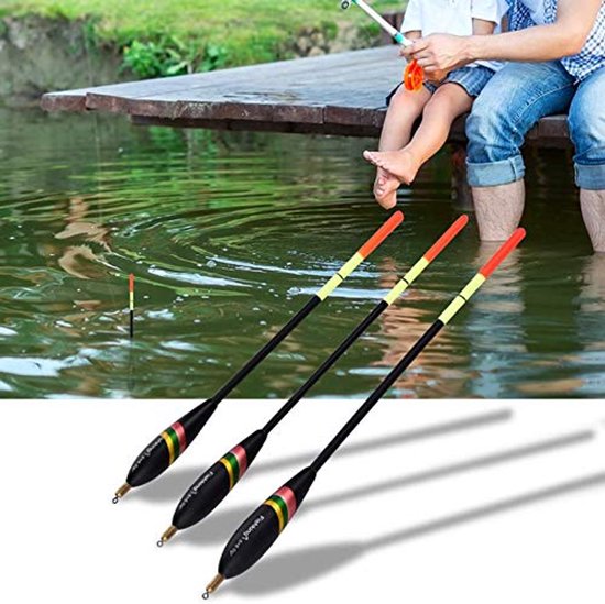 Fishing Floats, Fishing Floats, Fishing Accessories Floats, Wooden Fishing Set, 1.5 + 6 g, 1.5 + 5 g, 1.5 + 4 g, for Professional Fishing Tool, 3 Pieces — afbeelding 3