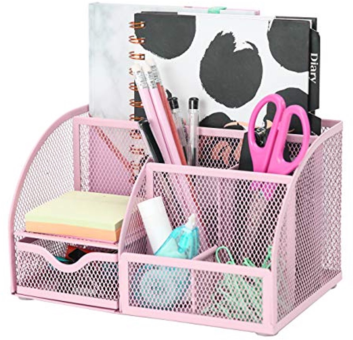 Multifunctionele bureau-organizer met 7 vakken en uitschuiflade