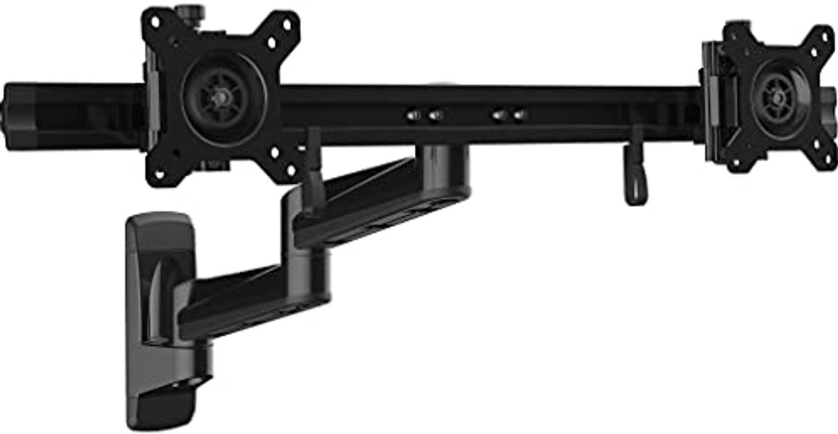 Dual Monitor Arm Wandbevestiging voor 15"-24" Schermen