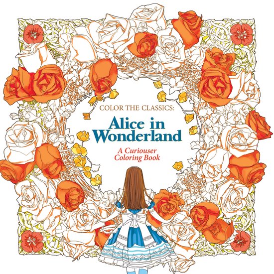 Alice in Wonderland Adult Coloring Book - cover