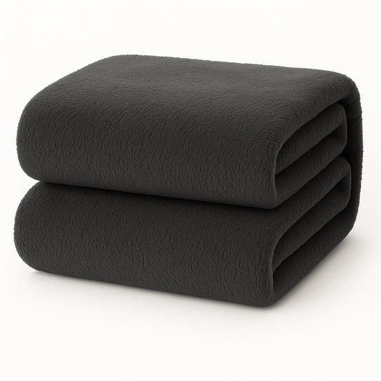 Hoeslaken en polaire Decoware® Teddy - Anthracite - 160 x 200 cm - Extra chaud et doux - Pour Matelas jusqu'à 30 cm d'épaisseur