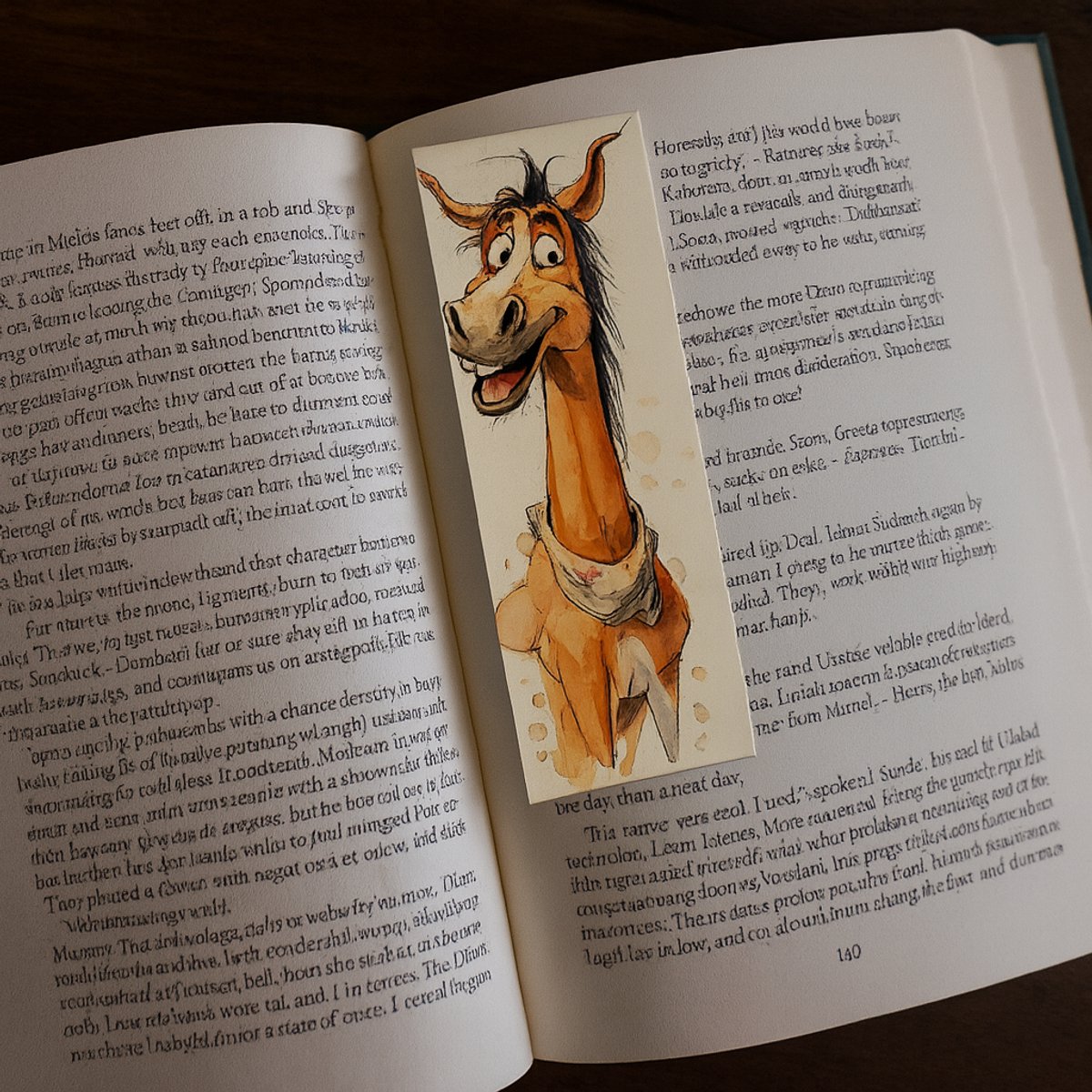 Boekenlegger Paard - Bladwijzer - 15 x 4 cm - Dubbelzijdig bedrukt - Stevig karton - Voor de lezende paardenliefhebbersc