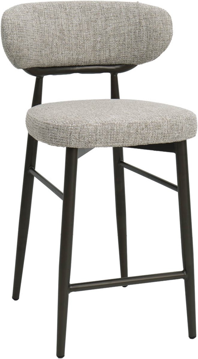 DÉJA Living Barkruk Milan - Beige/Brons - Zithoogte 75cm - Set van 2