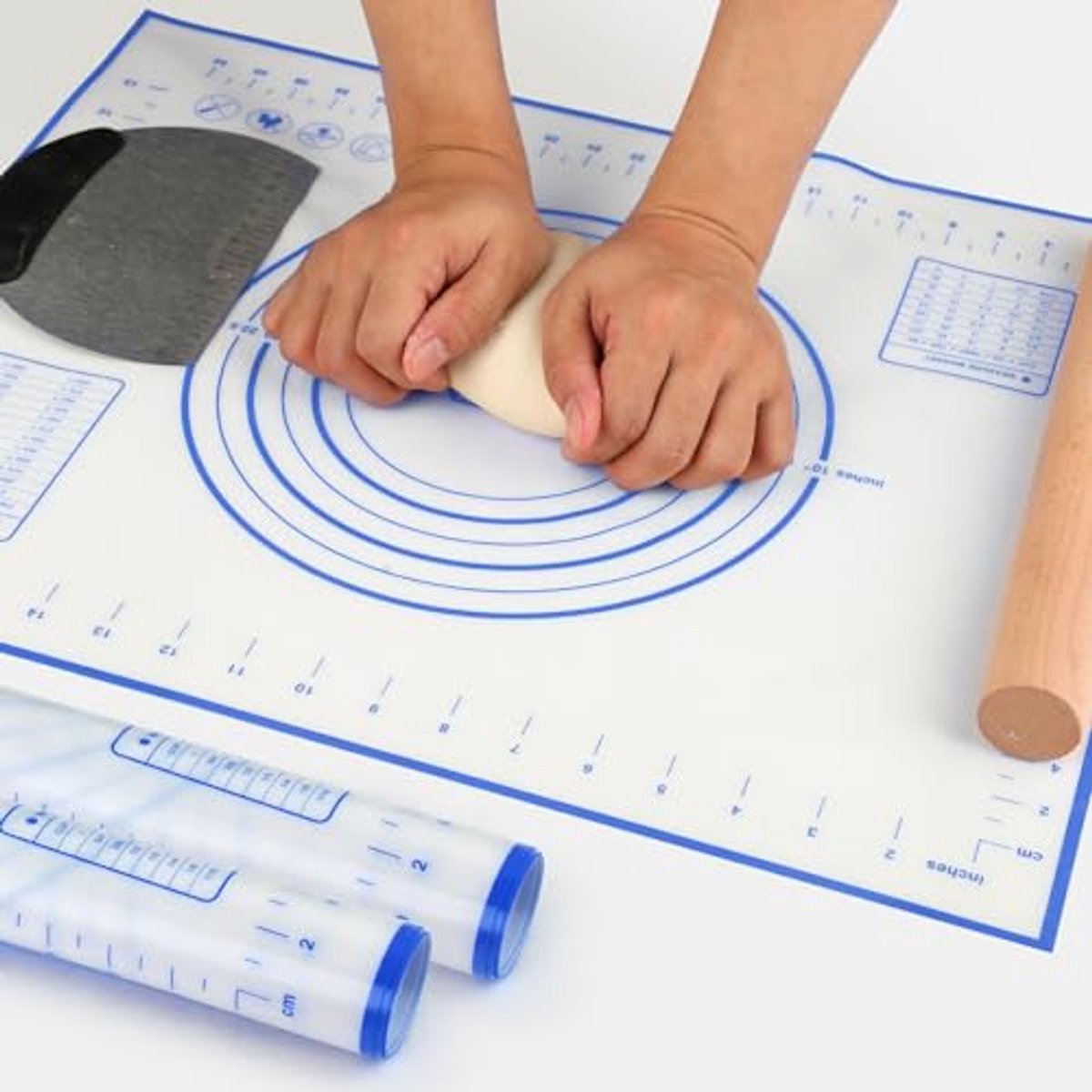 Siliconen Bakmat 50x40cm - Antiaanbaklaag en Antislip Ondergrond voor Rollende Deegrollers