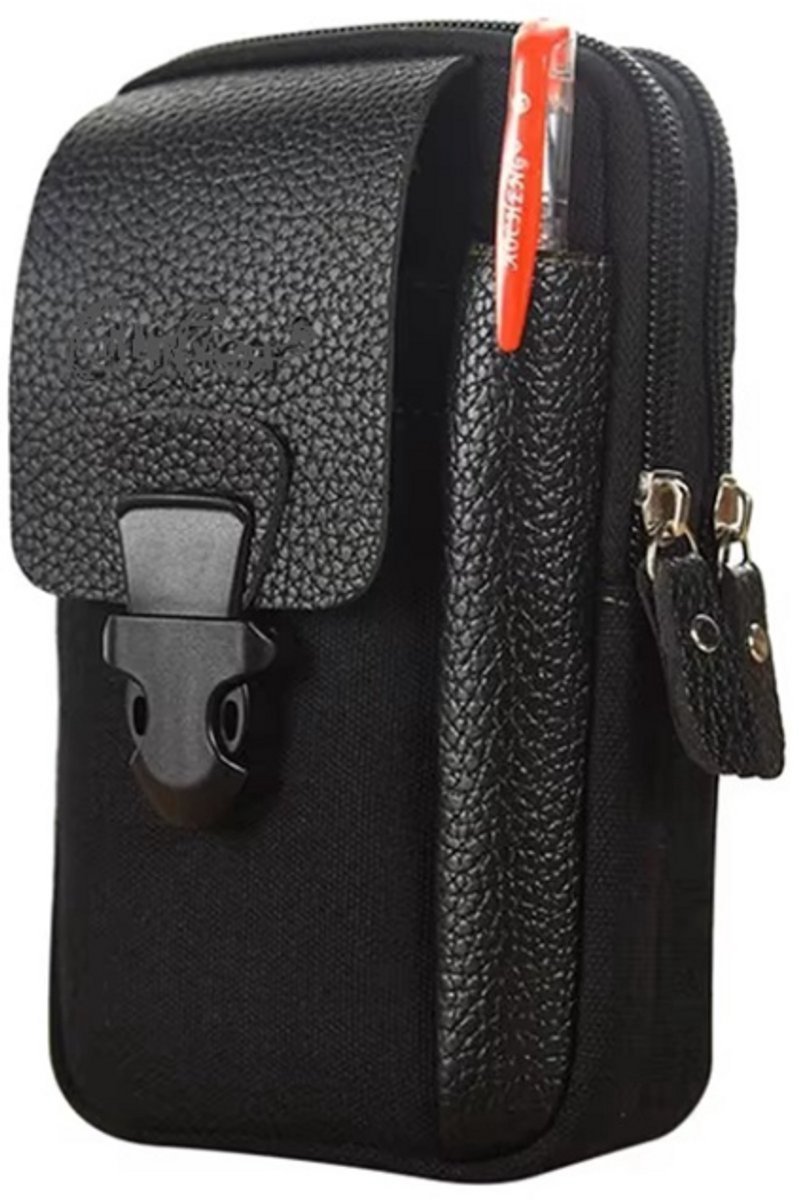 Casual Heren Heuptas met Rits - Kleine Effen Kleur Fanny Pack voor Telefoon, Sleutels, Kaarthouder, Riem Portemonnee & Sporttas