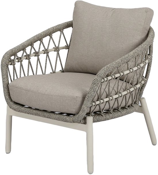 Arezzo low lounge dining tuinstoel natural sand
