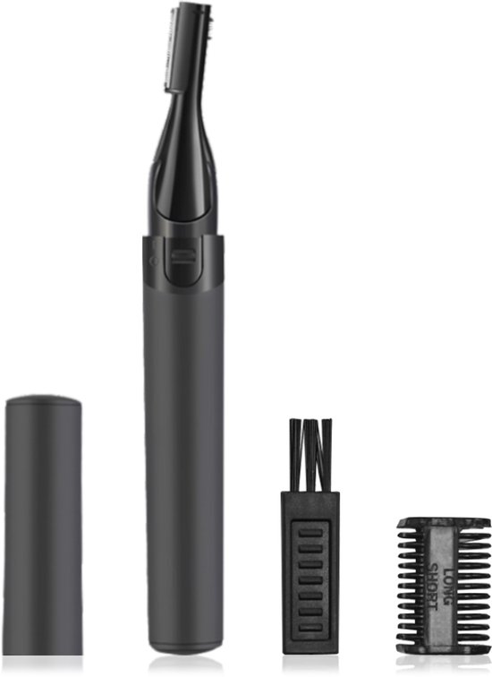 2 in 1 Neus en Oor Trimmer – Wenkbrauw Trimmer – Neushaartrimmer – Oorhaartrimmer – Precisietrimmer – Dames en Heren – Persoonlijke verzorging – Inclusief Batterij – Zwart