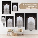 Une représentation du Taj Mahal à travers une arche dans cinq tailles différentes, de 20x30 cm à 120x180 cm.
