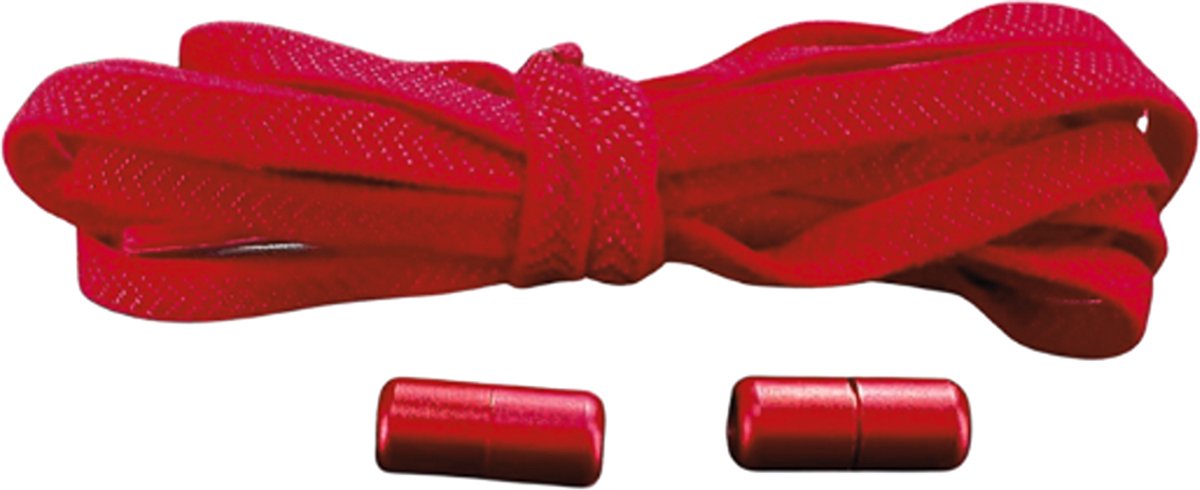 Knaak Plat Elastische Veters - Niet meer strikken! - Rood - Schoenveters - 2 stuks