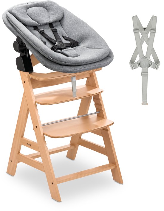 hauck Alpha Newborn Set Pro - Meegroei kinderstoelset vanaf geboorte - Nature Grey