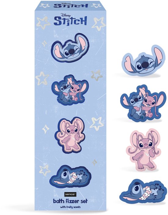 Lilo & Stitch Bruisballen Cadeauset – 4-delig – Badbruisballen – Geschenkset - Sinterklaas - Kerstcadeau