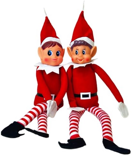 Kerstelf Kleding Set – 6-delige Poppenaccessoires – Jurken, Slaapzak, Badjas, Schort & Koksmuts – Voor Elfenpoppen – Feestelijke Kerstdecoratie